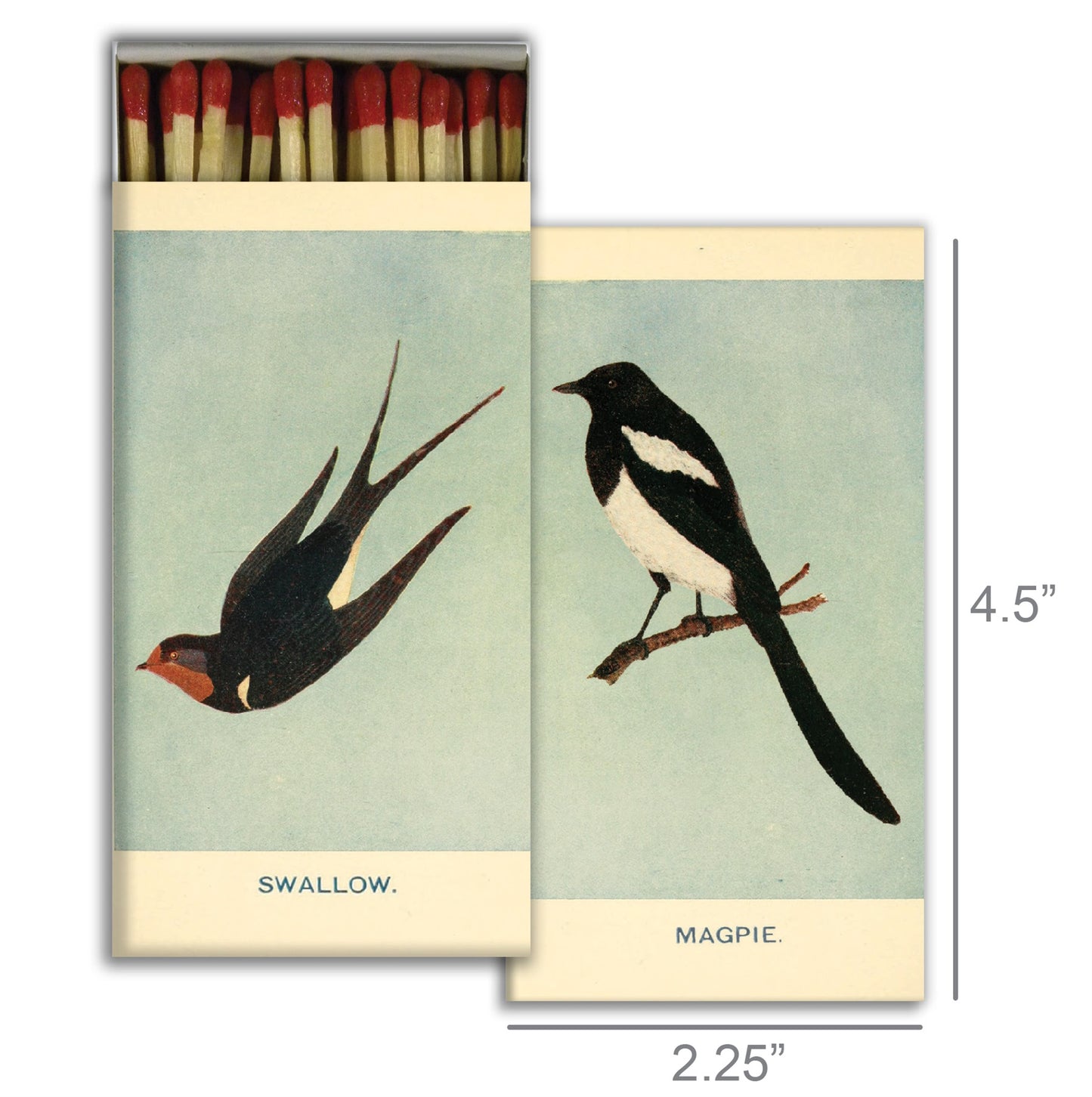 Decorative Matchbox - Swallow & Magpie