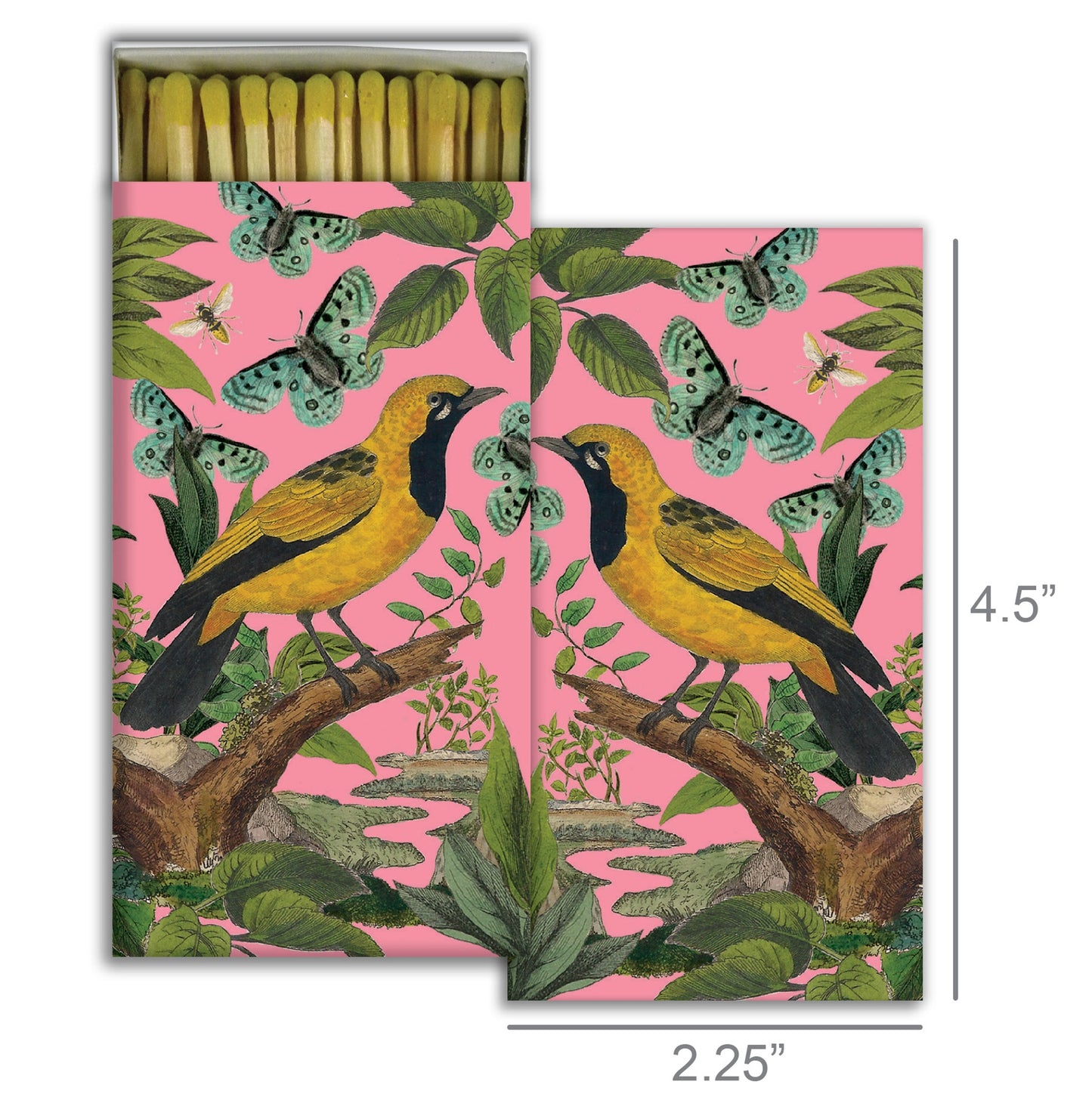 Decorative Matchbox - Yellow Bird