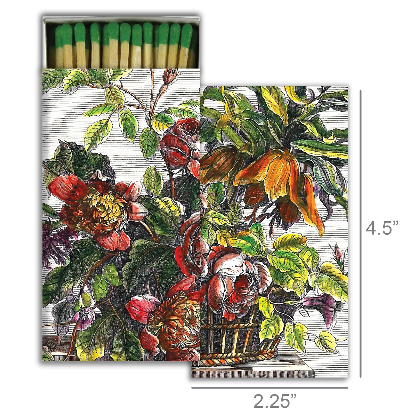 Decorative Matchbox - Basket of Flowers