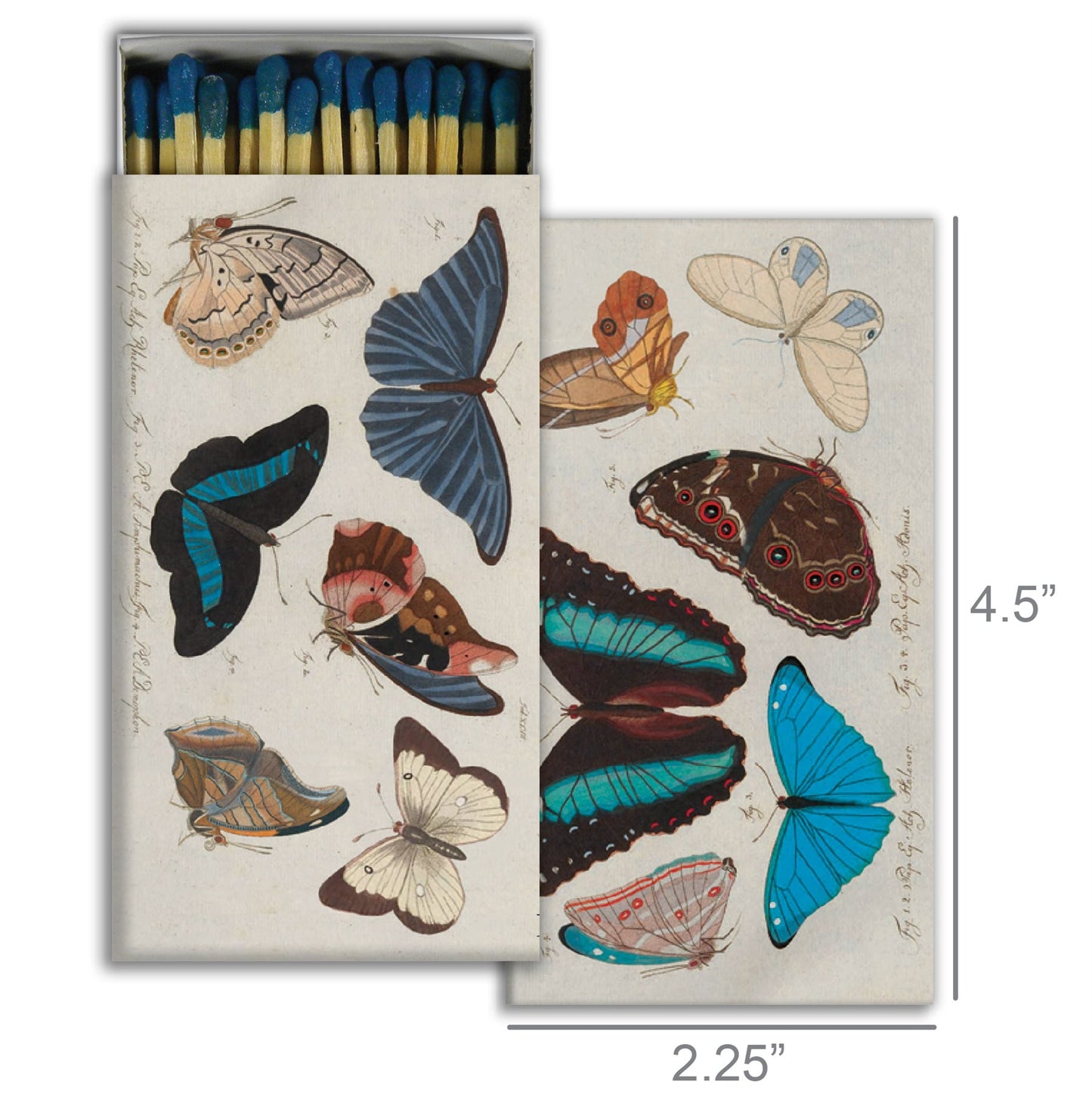 Decorative Matchbox - Blue Butterflies