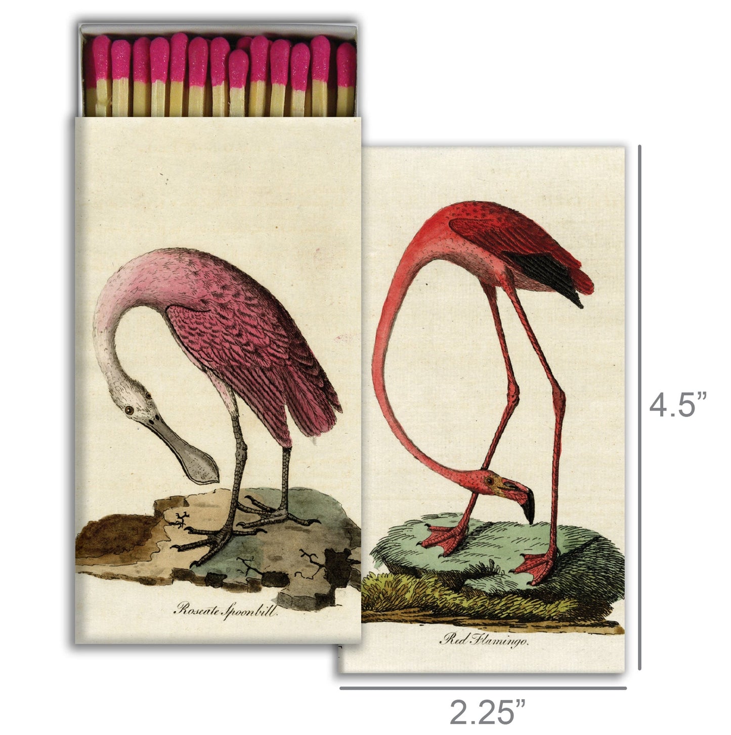 Decorative Matchbox - Flamingo & Spoonbill