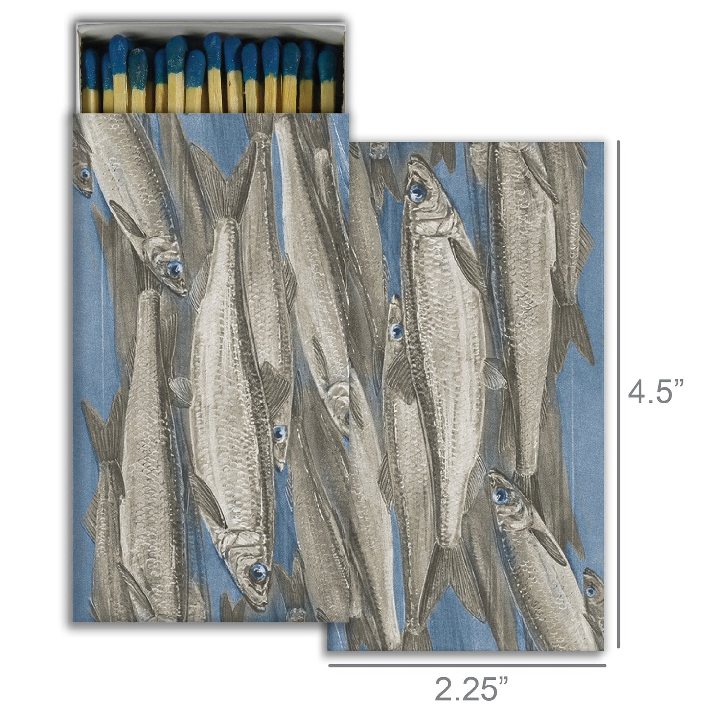 Decorative Matchbox - Swimming Sardines