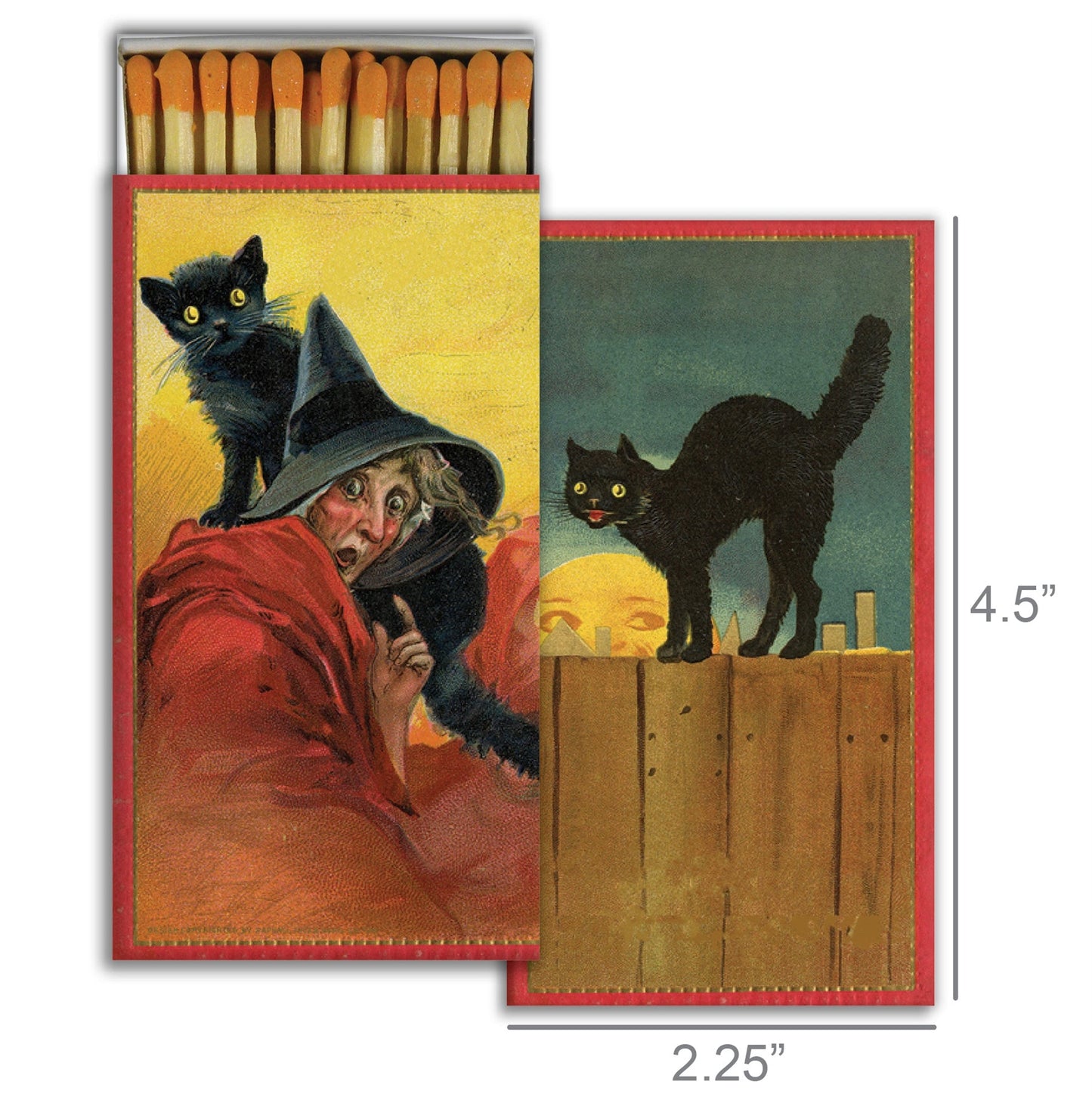 Decorative Matchbox - Black Cat Halloween