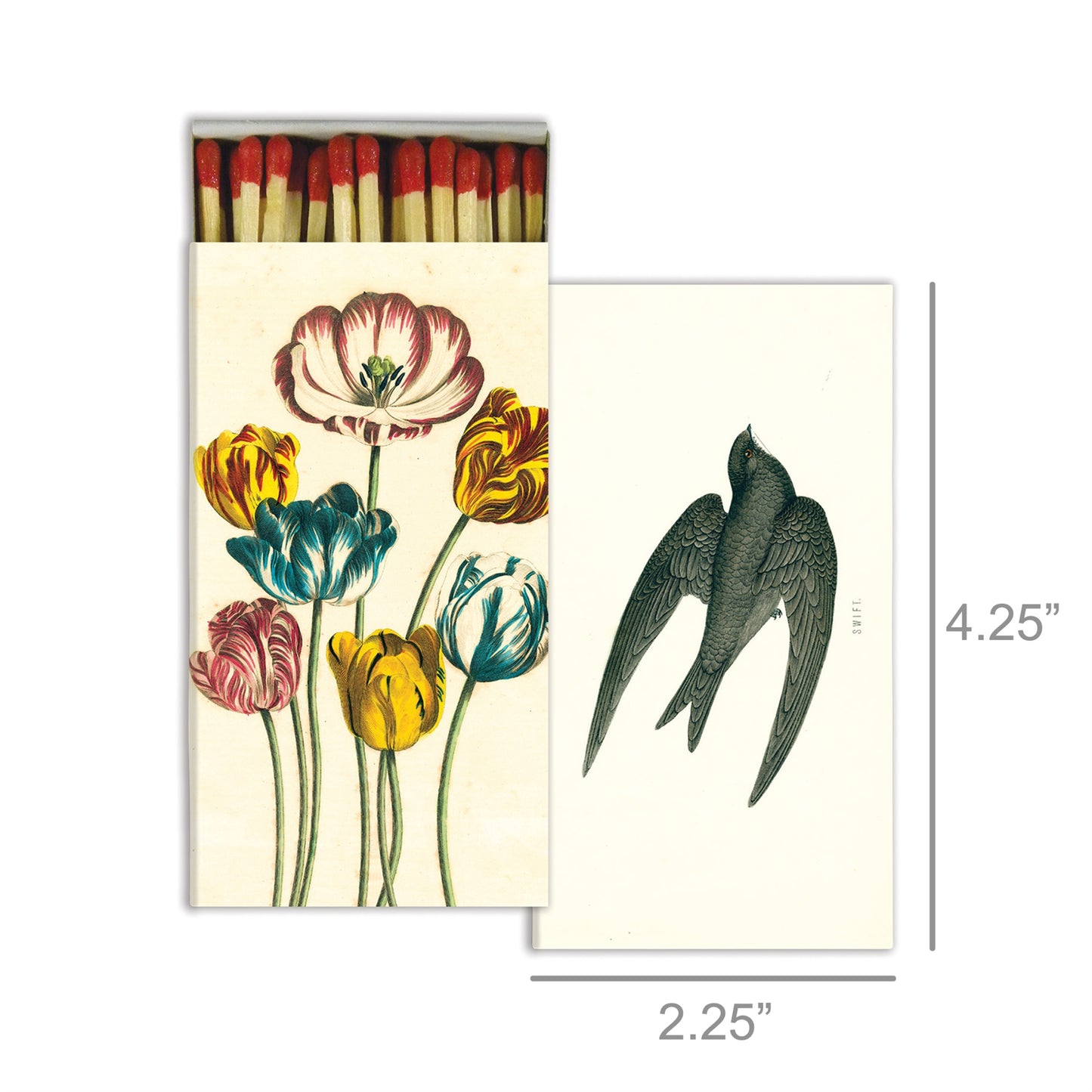 Decorative Matchbox - Tulips & Swift