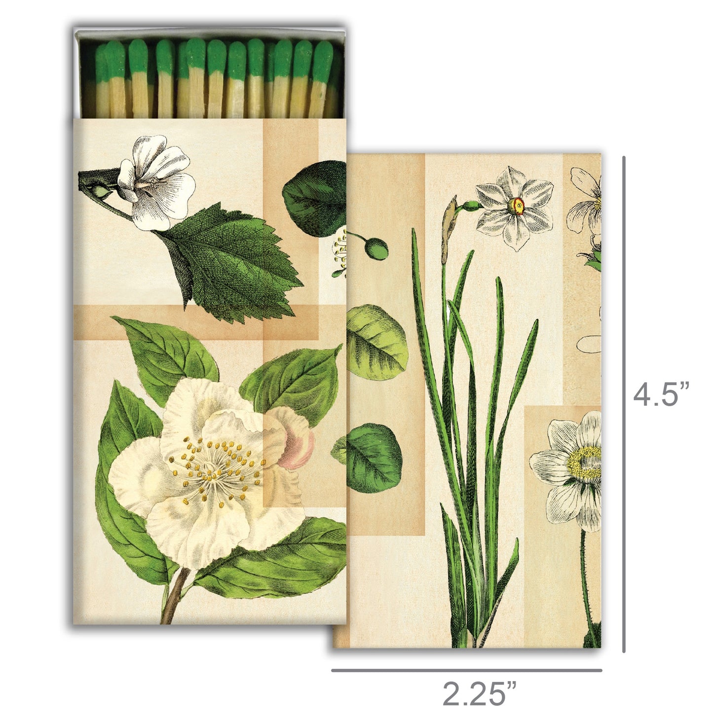 Decorative Matchbox - White Floral