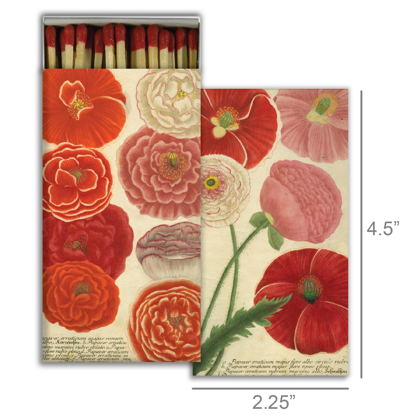 Decorative Matchbox - Poppies