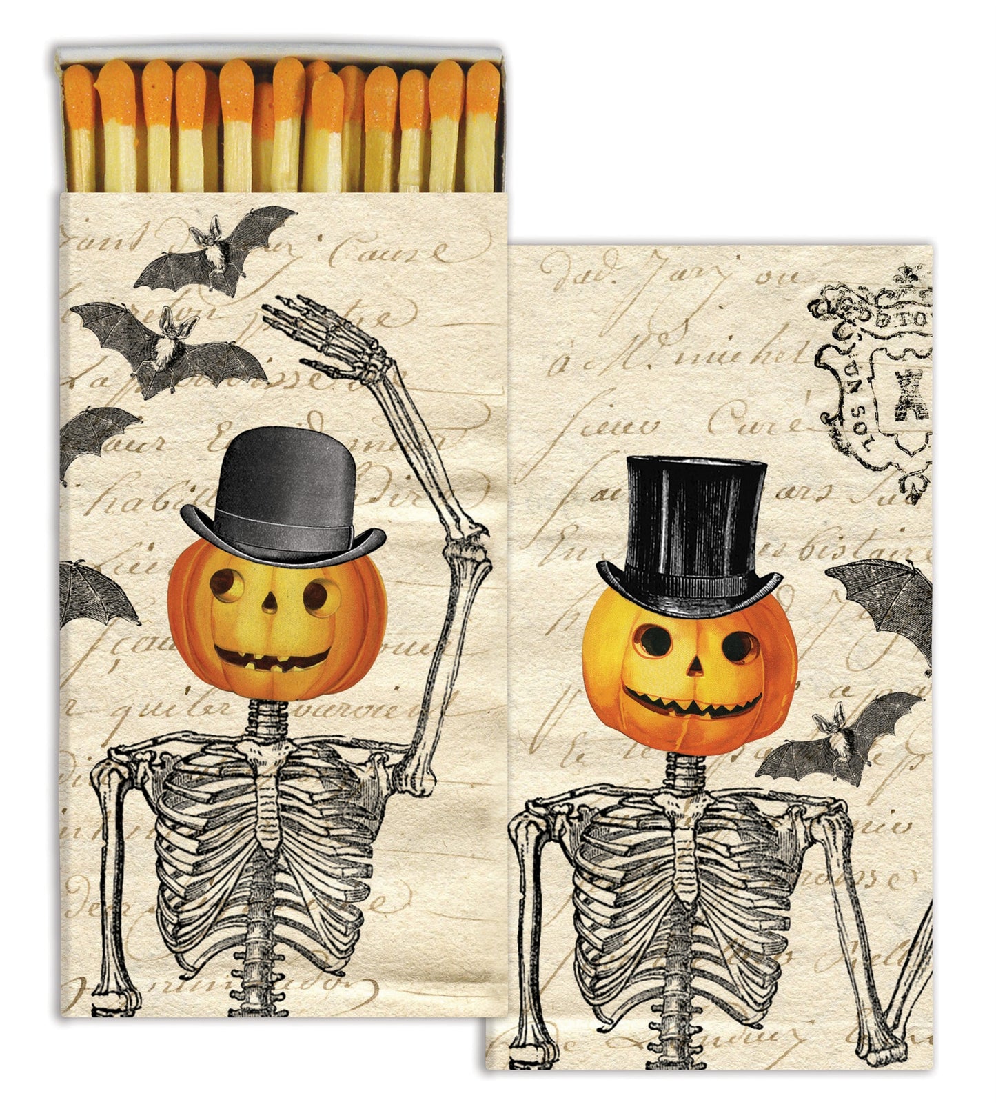 Decorative Matchbox - Pumpkin Heads
