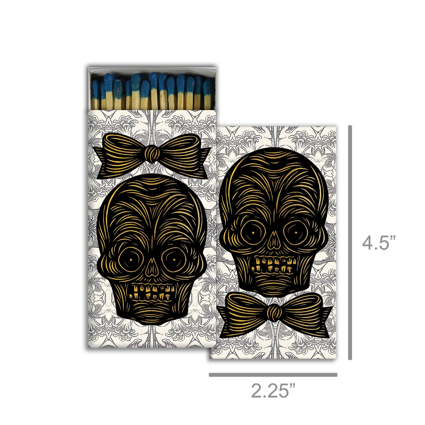 Decorative Matchbox - Skull Couple