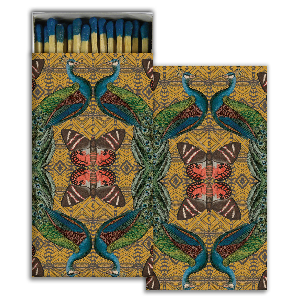 Decorative Matchbox - Peacocks