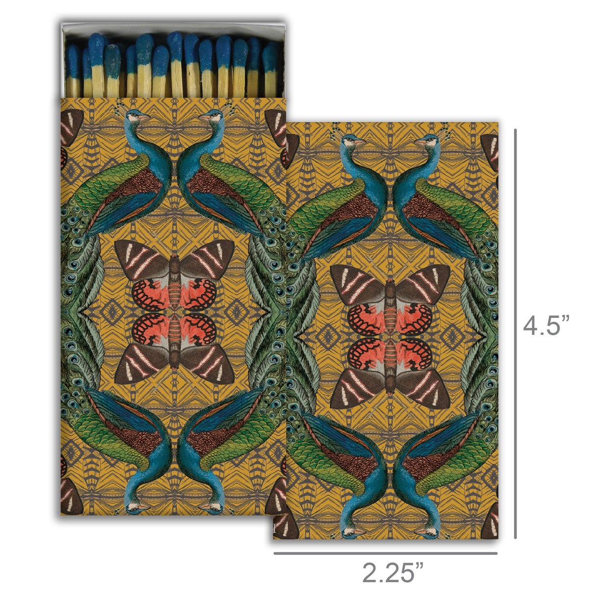 Decorative Matchbox - Peacocks