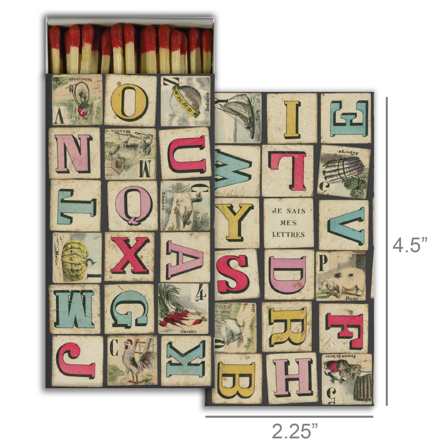 Decorative Matchbox - Alphabet