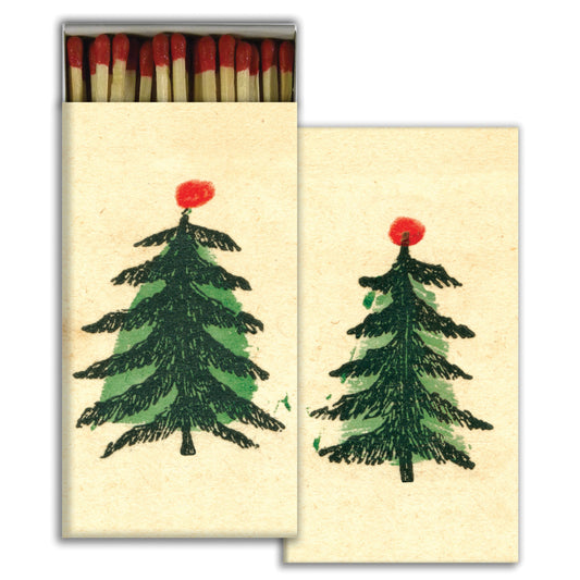 Decorative Matchbox - Drawn Christmas Trees