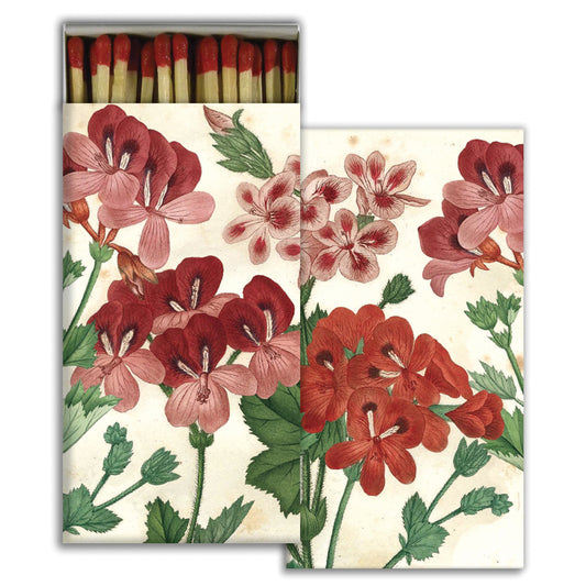 Decorative Matchbox - Geraniums