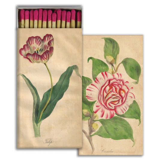 Decorative Matchbox - Watercolor Flowers