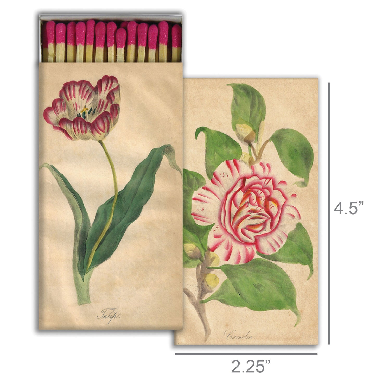 Decorative Matchbox - Watercolor Flowers