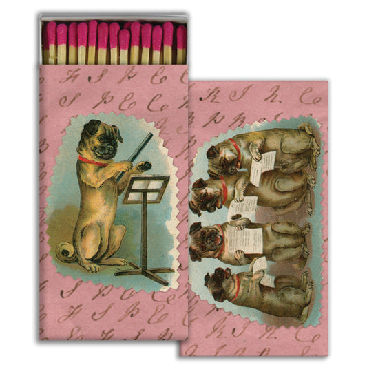 Decorative Matchbox - Pug Choir