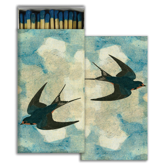 Decorative Matchbox - Sparrows in Flight