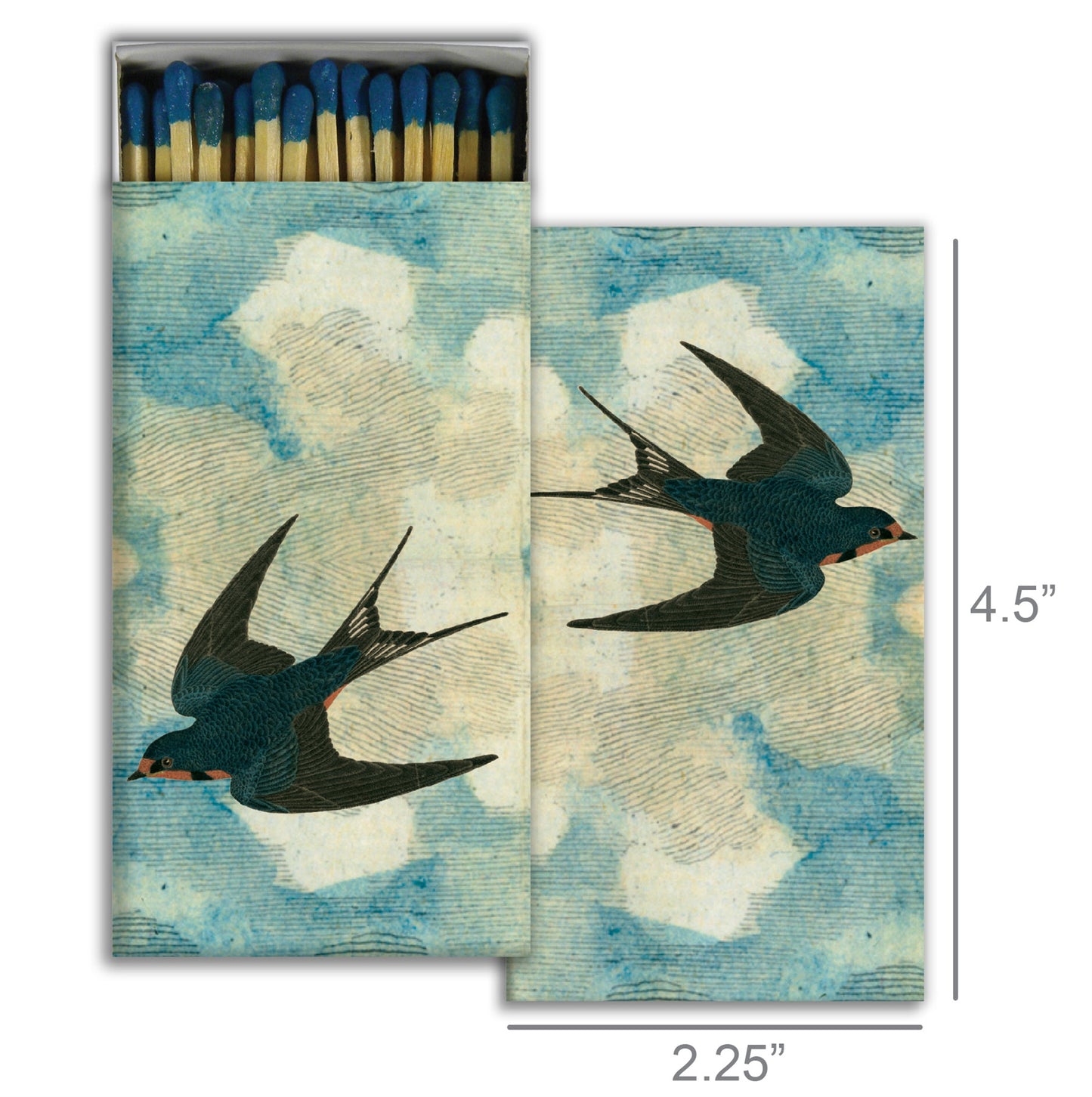 Decorative Matchbox - Sparrows in Flight