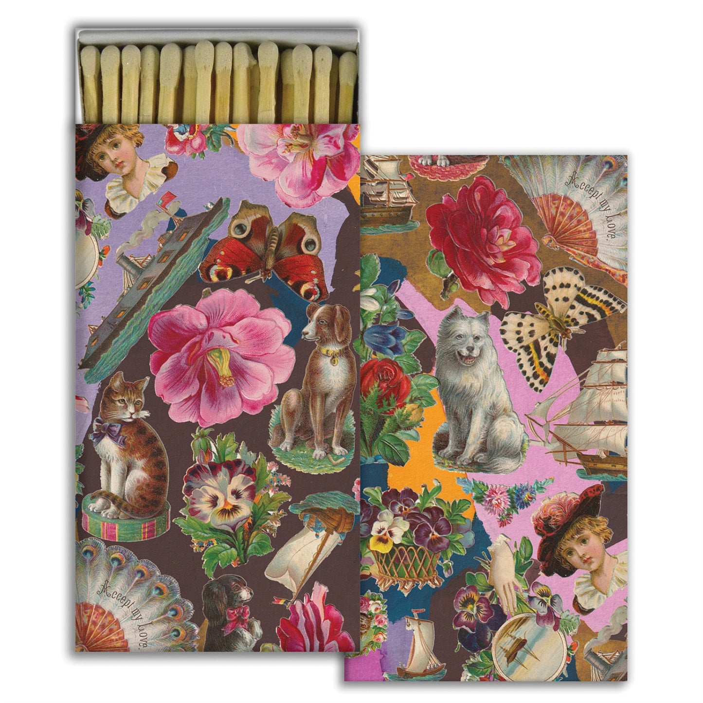 Decorative Matchbox - Victorian Collage