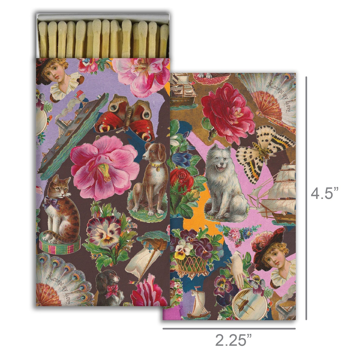 Decorative Matchbox - Victorian Collage