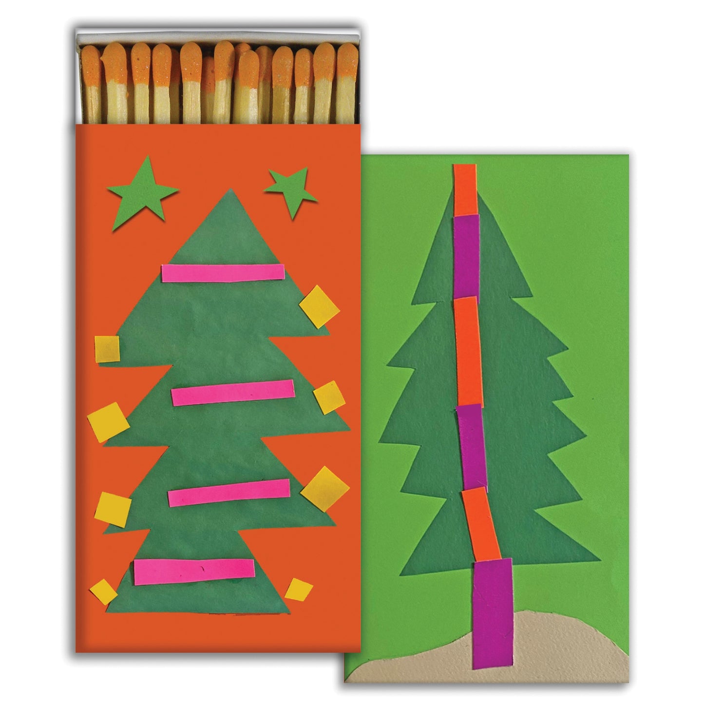 Decorative Matchbox - Paper Christmas Trees
