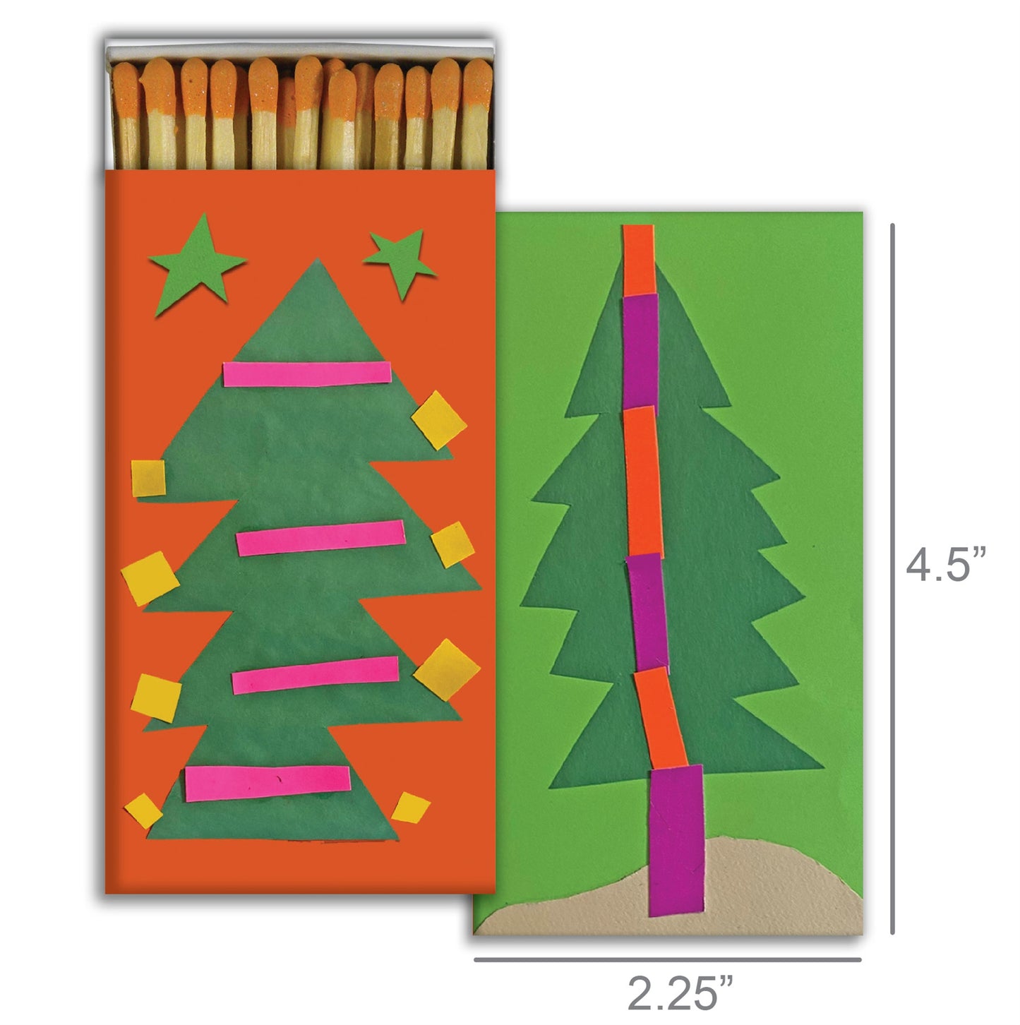 Decorative Matchbox - Paper Christmas Trees