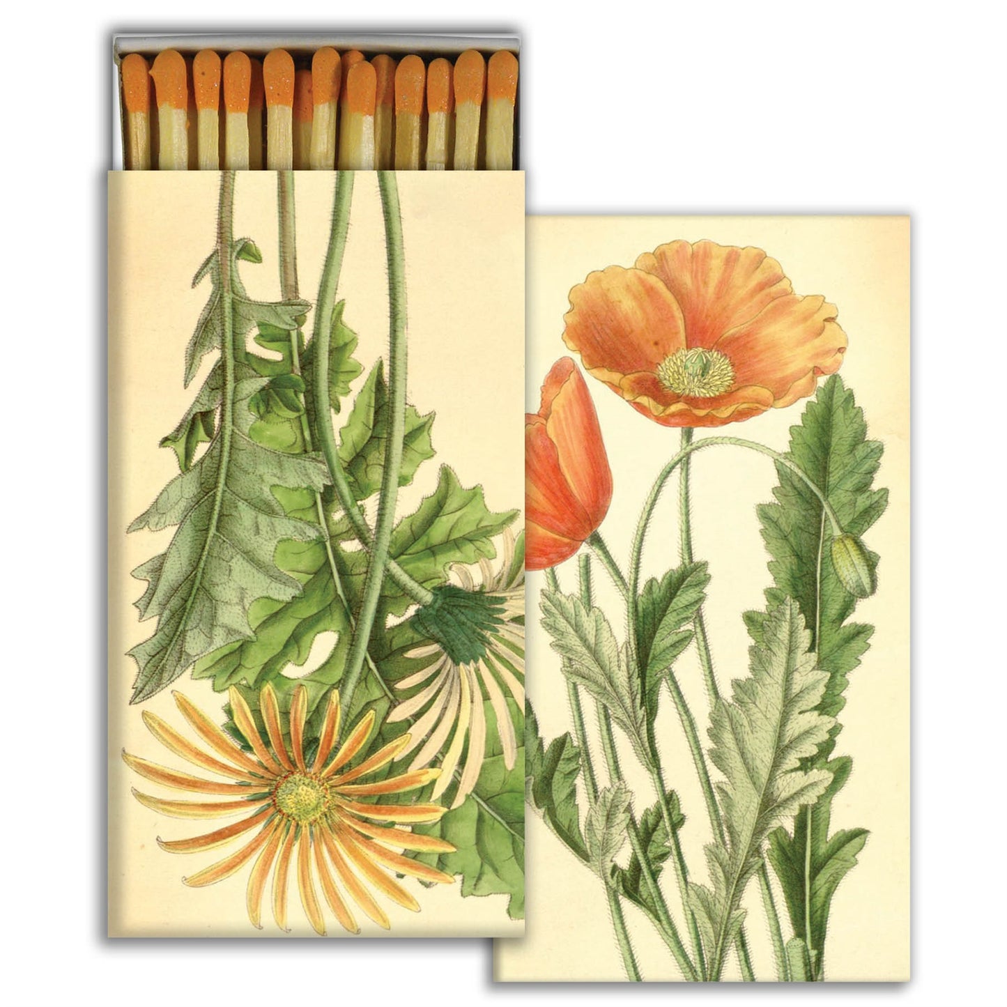 Decorative Matchbox - Poppy & Gerber Daisy