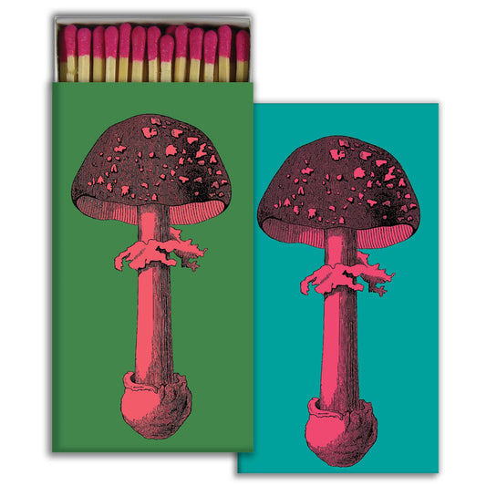 Decorative Matchbox - Tall Mushrooms