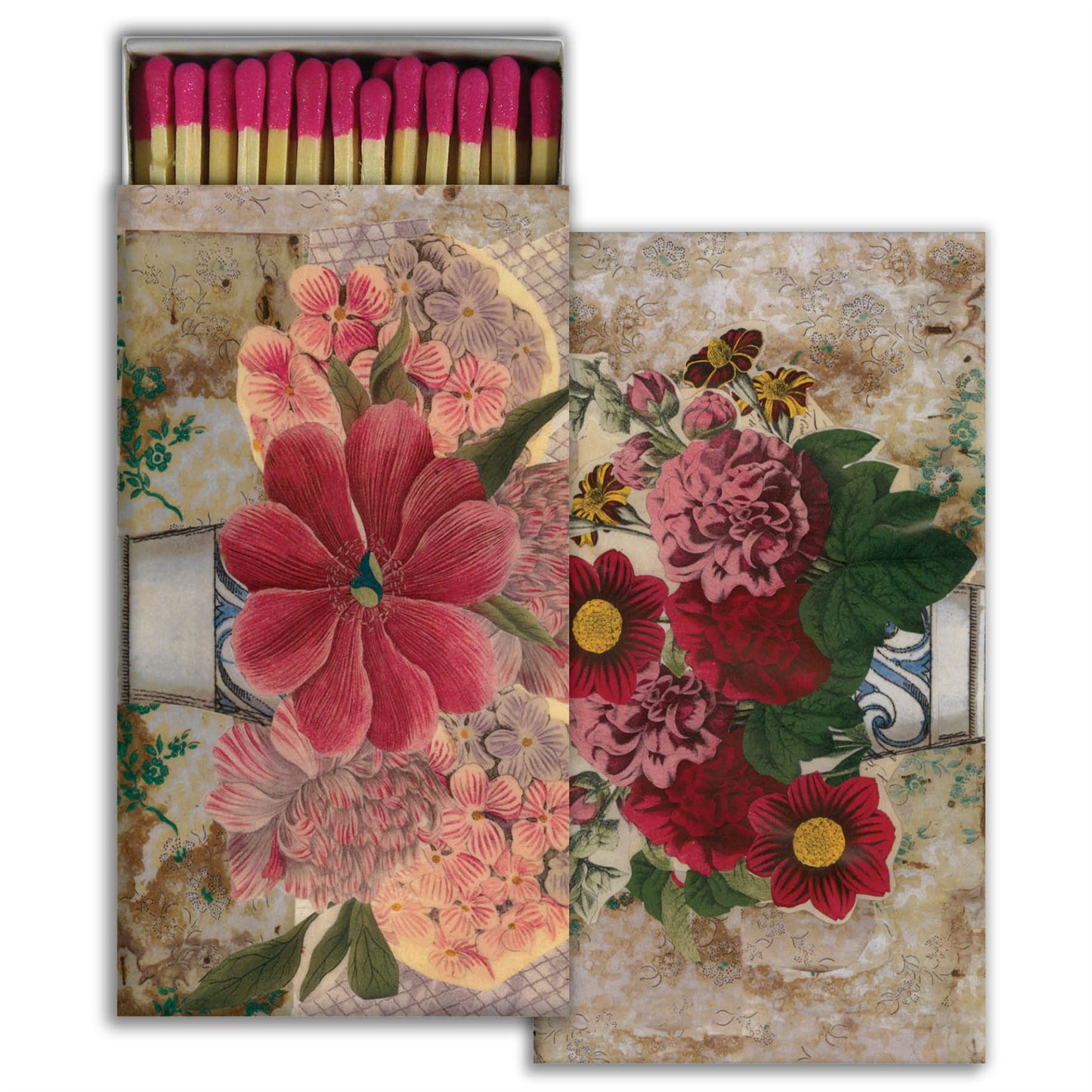 Decorative Matchbox - Bouquet Collage