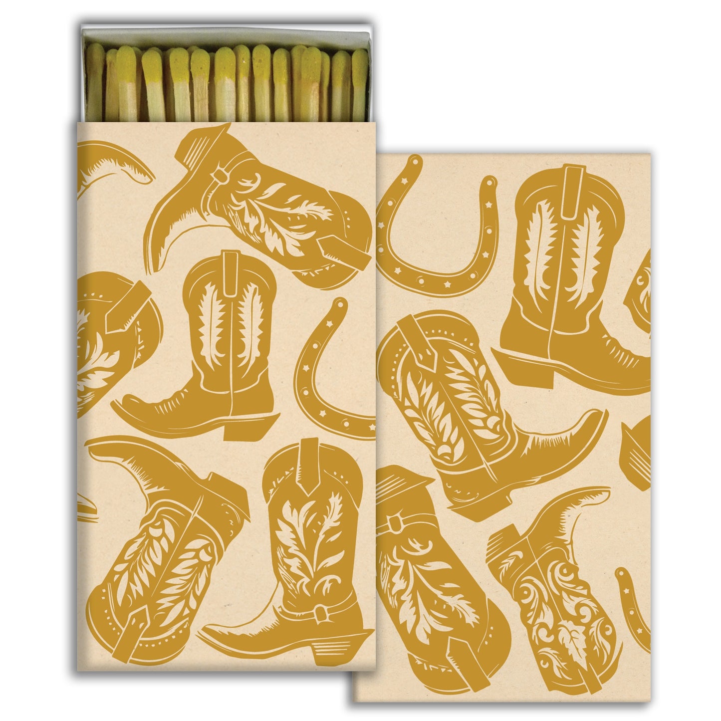 Decorative Matchbox - Kickin' Boots Gold Foil