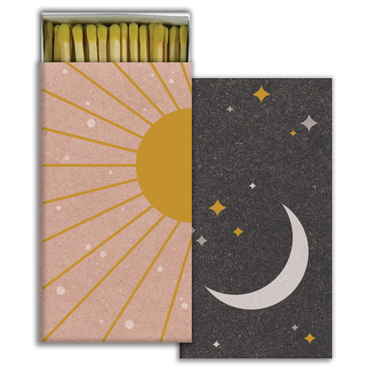 Decorative Matchbox - Night and Day Gold Foil