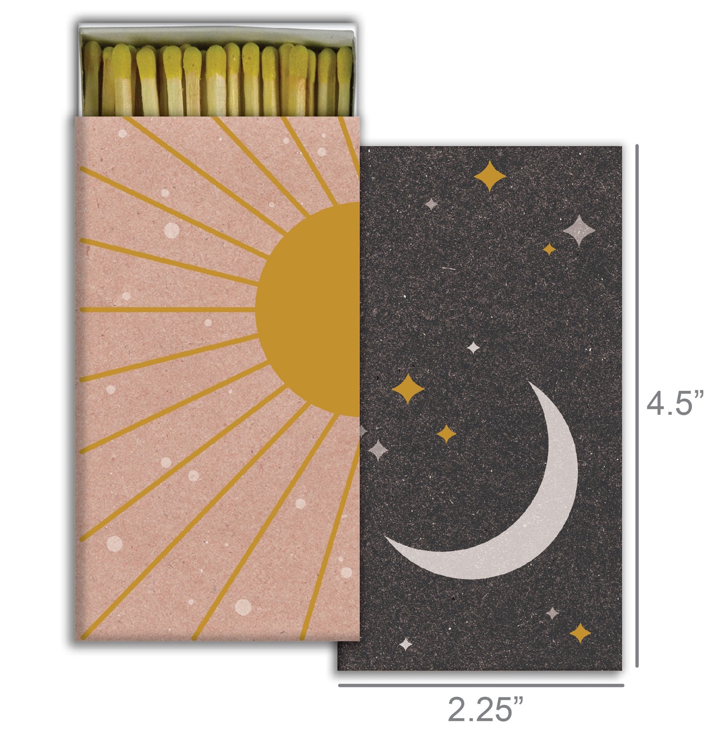 Decorative Matchbox - Night and Day Gold Foil