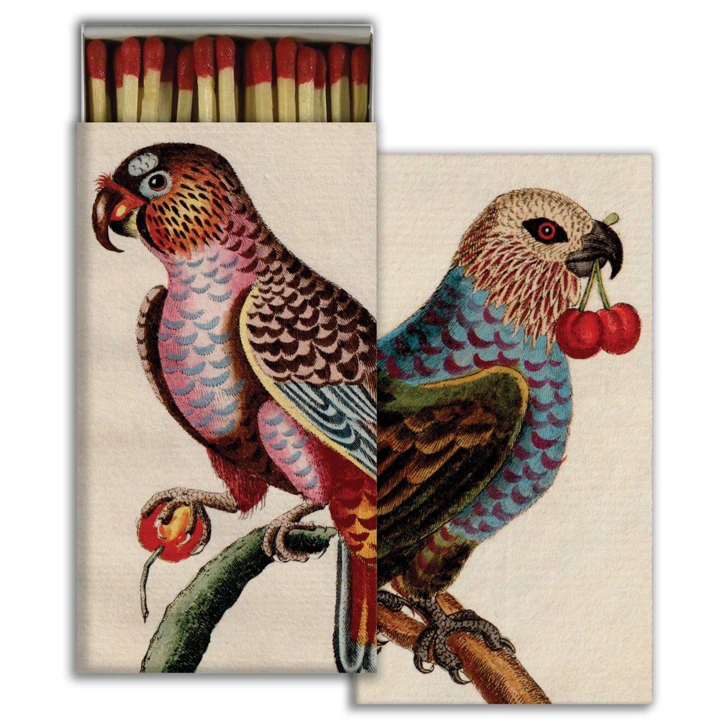 Decorative Matchbox - Birds with Cherries