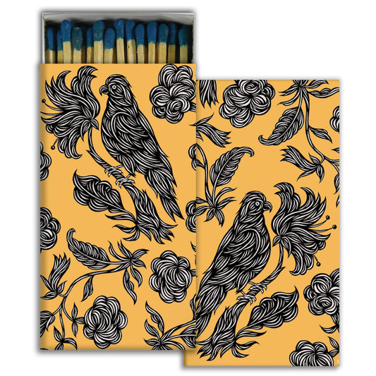Decorative Matchbox - Birds in the Garden