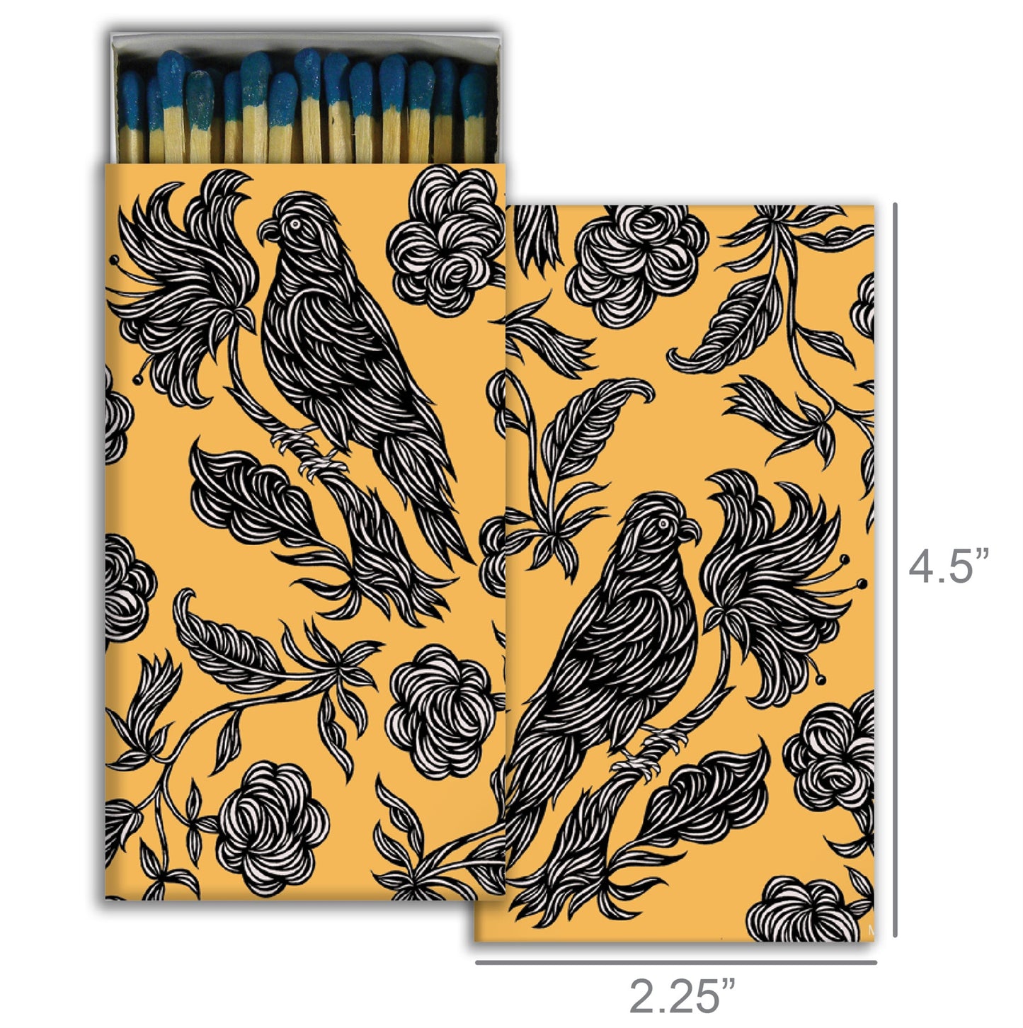 Decorative Matchbox - Birds in the Garden