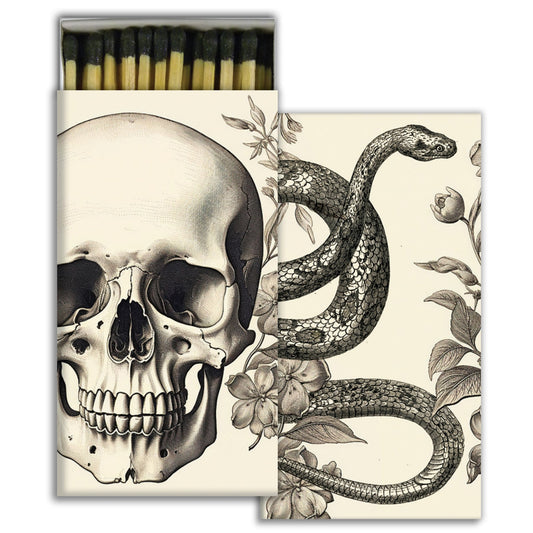 Decorative Matchbox - Skull & Snake