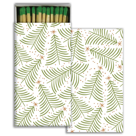 Decorative Matchbox - Simple Trees, Gold Foil