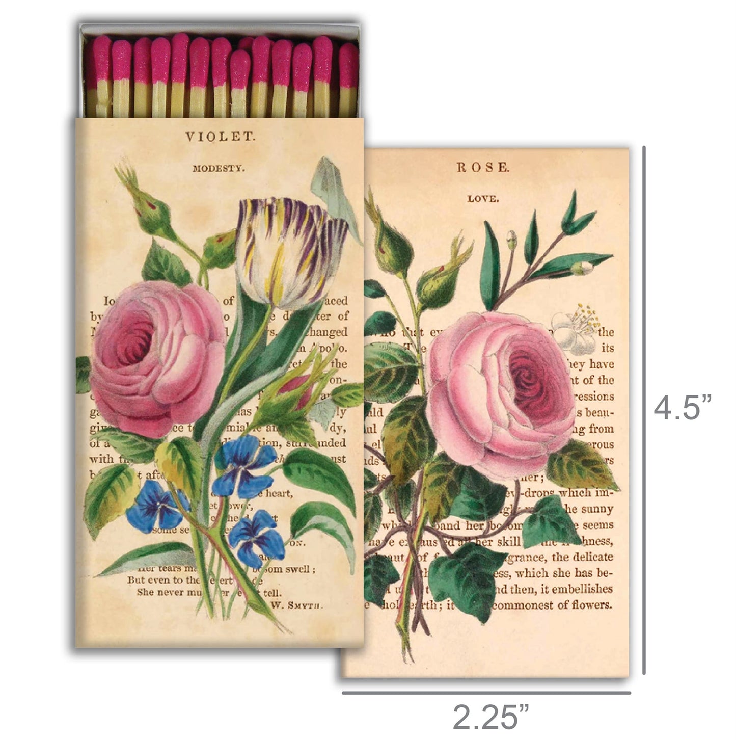 Decorative Matchbox - Language of Flowers