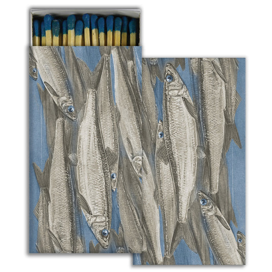 Decorative Matchbox - Swimming Sardines