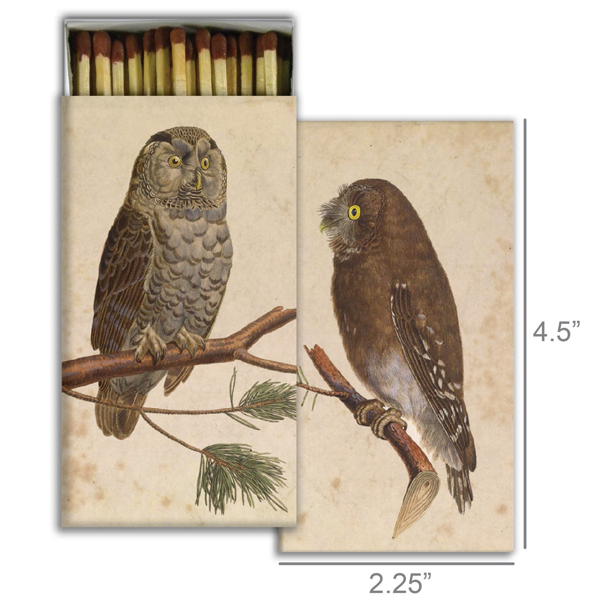 Decorative Matchbox - Two Owls
