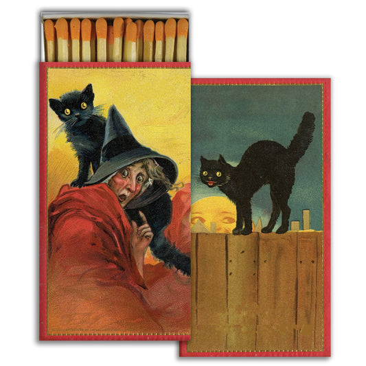 Decorative Matchbox - Black Cat Halloween