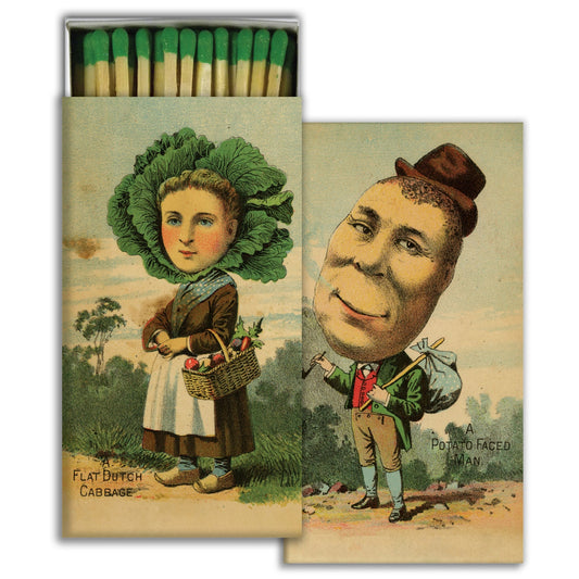 Decorative Matchbox - Potato Head & Cabbage Face
