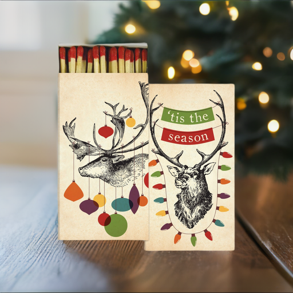 Decorative Matchbox - Decorated Stags