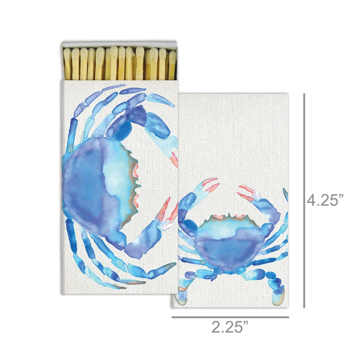 Decorative Matchbox - Watercolor Crab