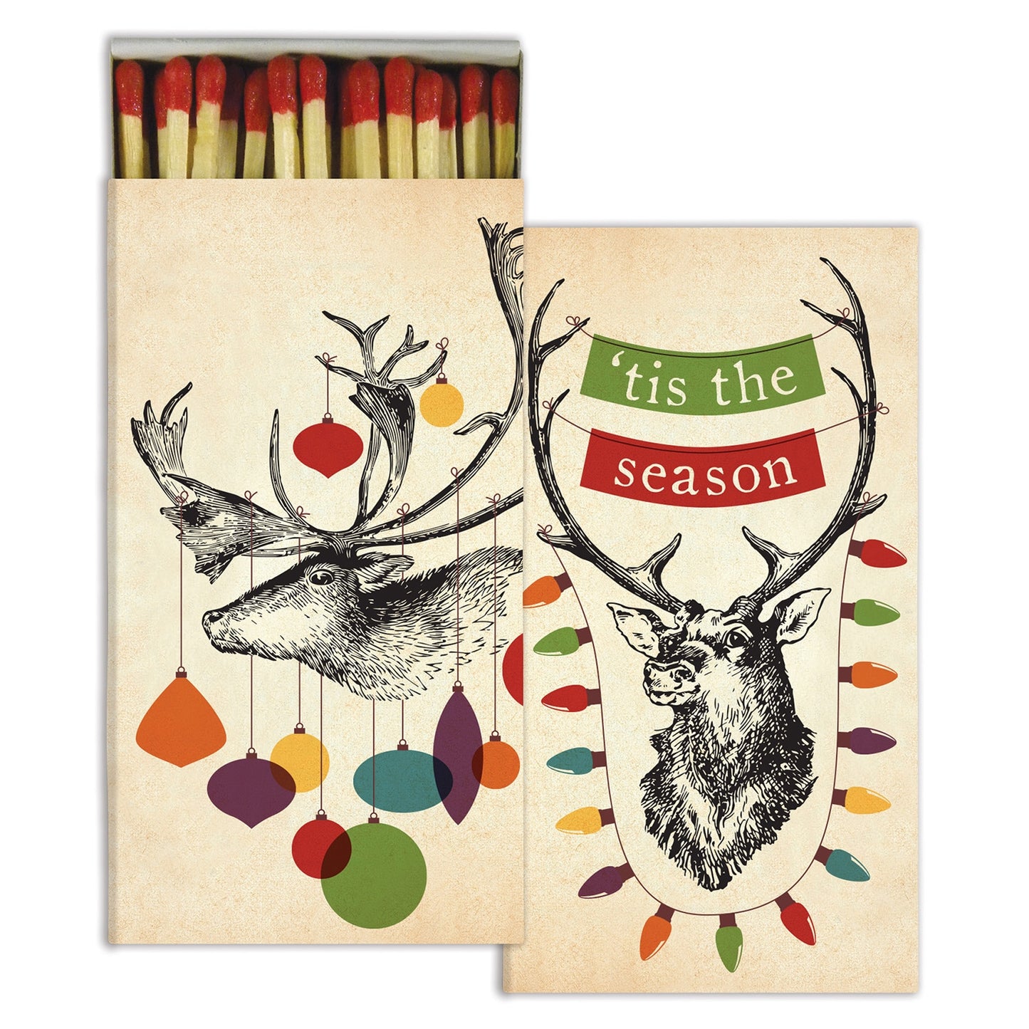 Decorative Matchbox - Decorated Stags