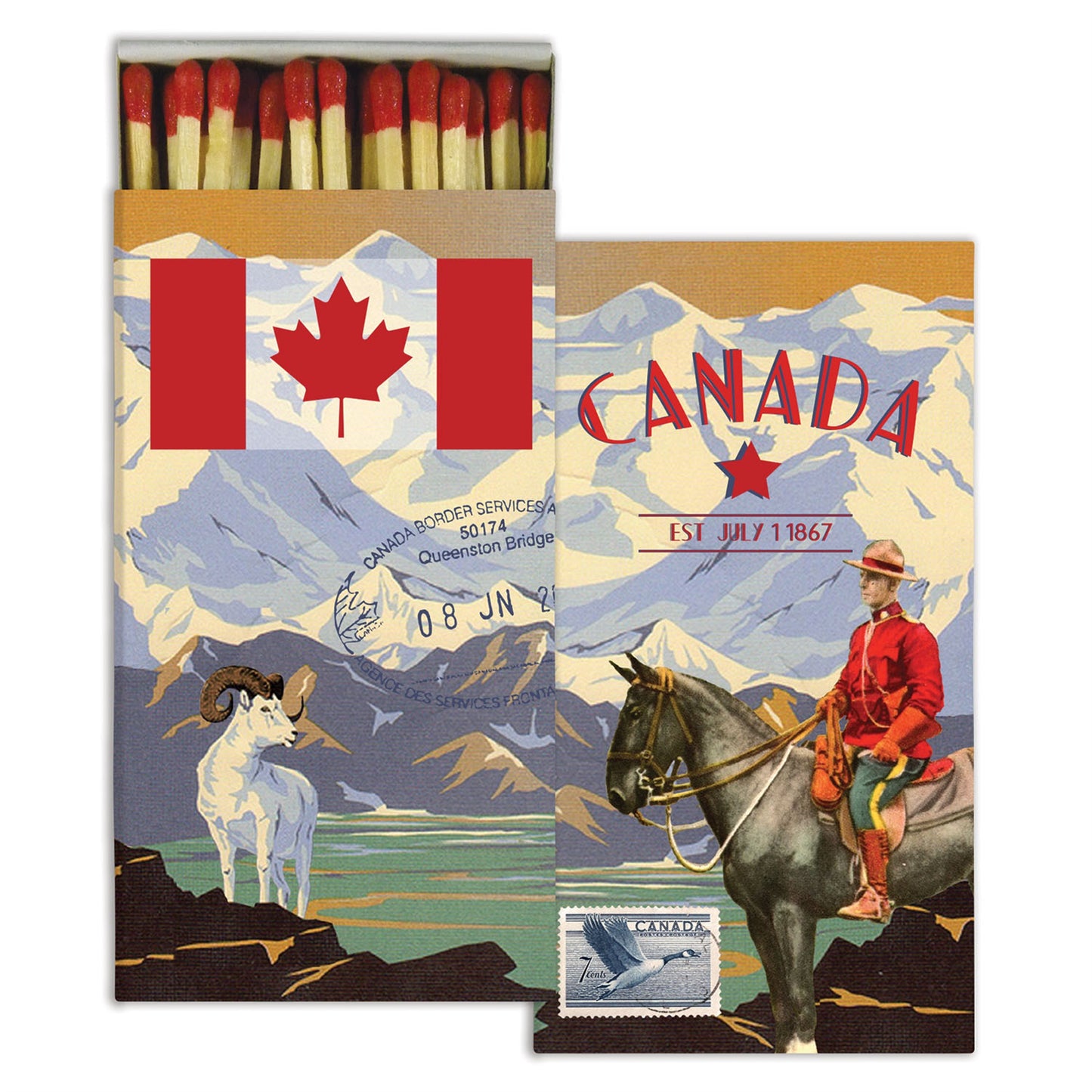 Decorative Matchbox - Canada