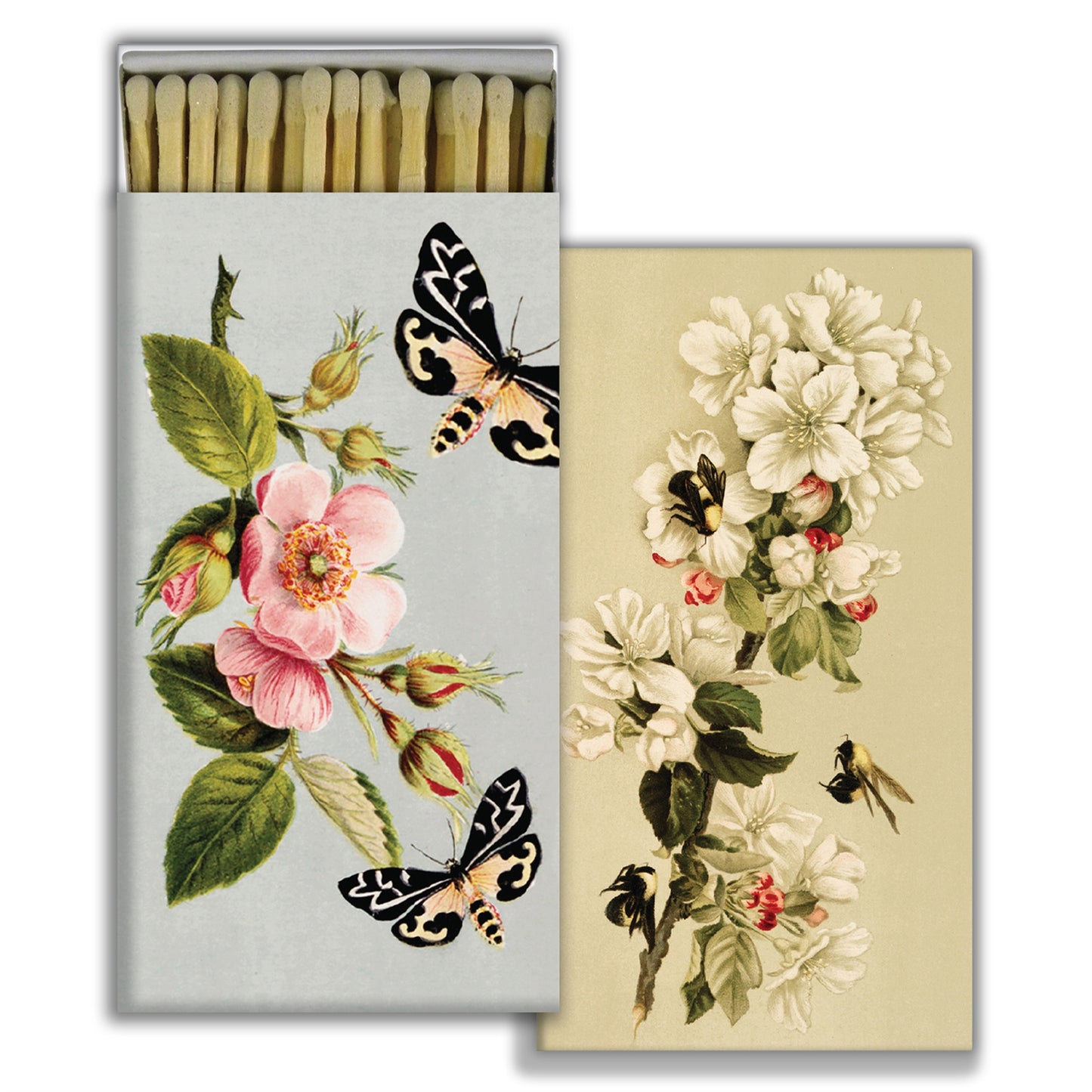 Decorative Matchbox - Insects & Floral