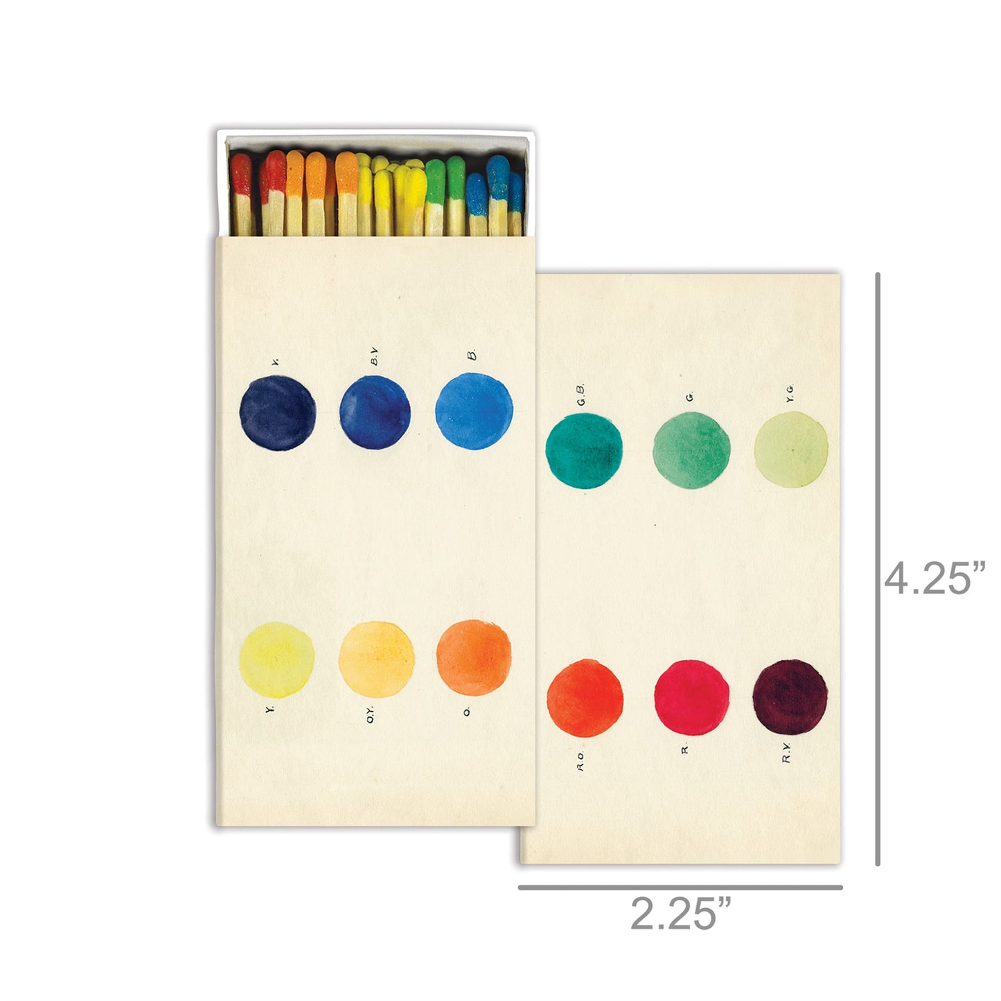 Decorative Matchbox - Rainbow Circles