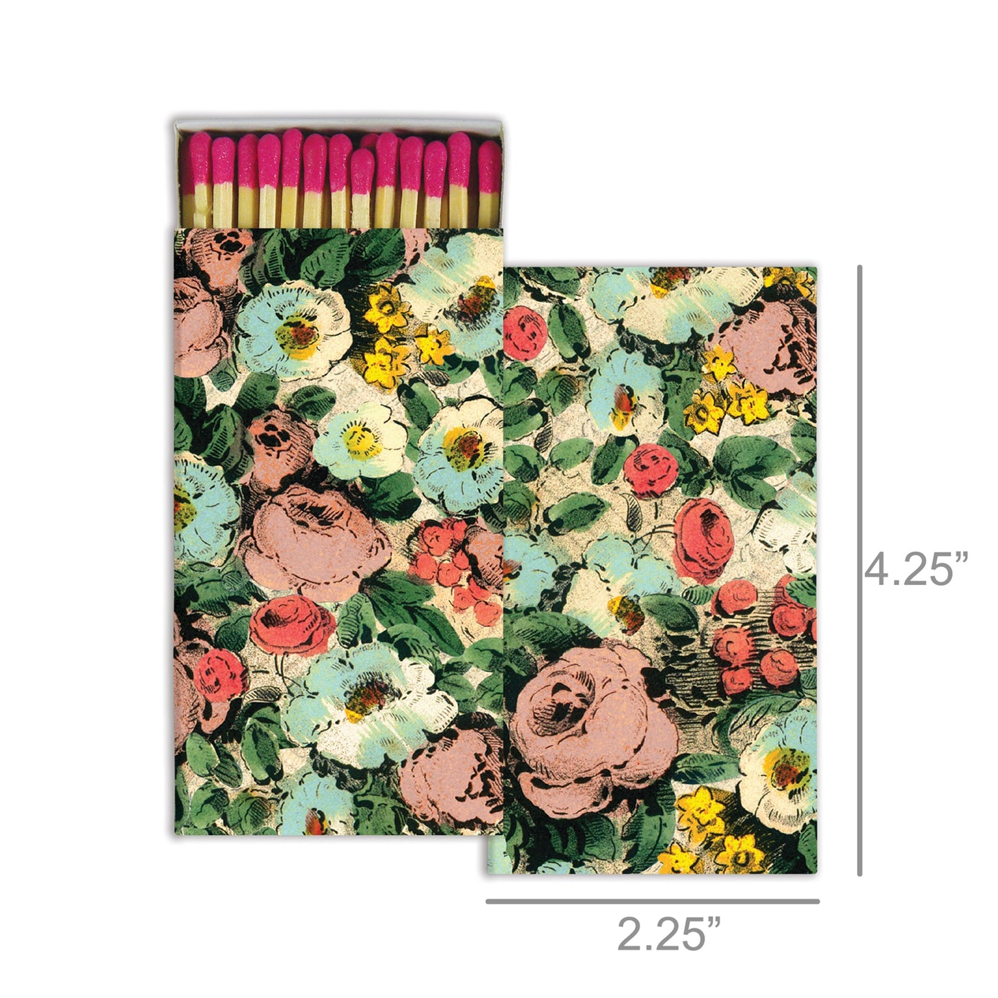 Decorative Matchbox - Floral Collage