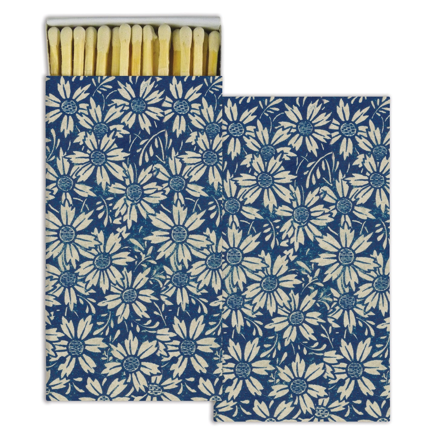 Decorative Matchbox - Blue Daisies